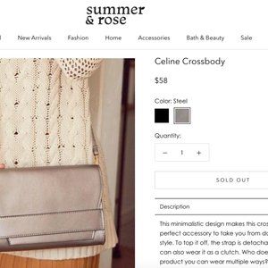 SUMMER & ROSE Celine Crossbody Purse
